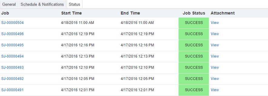 Monitor Job Execution Status